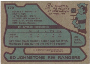 79-80 Topps Hockey Ed Johnstone(back)
