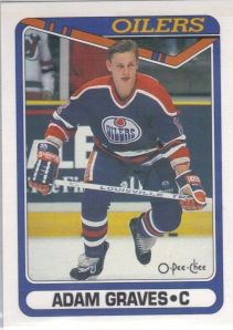 1990-91 O-Pee-Chee Adam Graves (front)