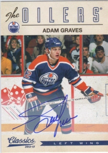 2012-13 Panini Classic Adam Graves Autograph (front)